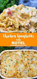 New Dinner Oven Bakes Just Got A Whole Lot Zestier Chicken Spaghetti With Rotel Is Quick Easy In 2020 Perfect Pasta Recipe Best Pasta Dishes Easy Chicken Recipes