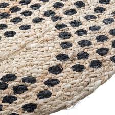 * schöne traditionelle jute und baumwolle teppich/teppich. Runder Juteteppich D120 Cm Livin Mandala Schwarz Teppiche Matten Eminza