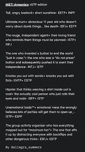 Mbti Dynamics Istp Personality Mbti Infp T Personality