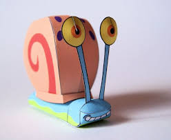 Gary The Snail Spongebob Paper Model Spongebob Crafts Paper Crafts Paper Toys