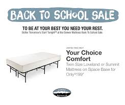 We manufacture our mattresses in two of the busiest factories in the country, then distribute and retail our products in our own stores. Denver Mattress On Twitter Summit Mattress Space Base Now 199 During The Back2schoolsale Http T Co Mqvjh96j6o