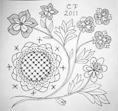 Flowers make such a great coloring subject. Clara Stickar Broderi Crewel Embroidery Patterns Crewel Embroidery Crewel Embroidery Tutorial
