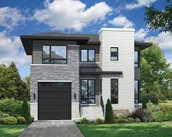 Plan 80805pm Two Story Contemporary House Plan Two Story House Design Brick House Plans Modern House Plans