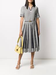 Tory Burch فستان بطبعة سلاسل منسوج Farfetch