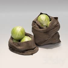 3d Models Miscellaneous Bag With Cabbage Cabbage 3d Model Model