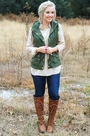 Long Time Gone Vest Army Green Kleding Outfits Mode