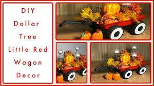 You can buy one of the dollar store christmas trees and put it up in the wagon and decorate it to use as a centerpiece or in front of a fireplace. Diy Dollar Tree Little Red Wagon Centerpiece Vintage Farmhouse Fall Christmas Any Season Decor Youtube