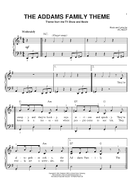 The Addams Family Theme Sheet Music Preview Page 1 Addams Family Theme Family Music Piano Music Lessons