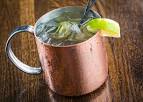 Drink in copper cup