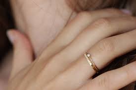 Baby Diamond Ring Simple Engagement Ring Tiny Diamond Ring Everyday Diamond Ring Thin Gold Ring Dainty Engagement Ring Small Diamond Dainty Engagement Rings Small Engagement Rings Everyday Diamond Ring