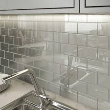 A backsplash may seem small and like it has only a purpose of protecting the wall, but actually it can be, and in recent times has become a major focal point in many kitchen designs. Giorbello Light Gray 3 In X 6 In X 8 Mm Glass Subway Tile 5 Sq Ft Case G5937 The Home Depot