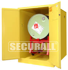 Drum storage cabinet safely houses 30 or 55 gallon drums. Drum Storage Cabinets Drum Storage Safety Can Storage Cabinets Drum Spill Station Drum Spillstation Drum Cradles Drum Pallets Securall