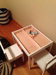 Latt Compartment And Reversible Table Top Hack Ikea Hackers Kids Table With Storage Ikea Kids Table Ikea Table Hack