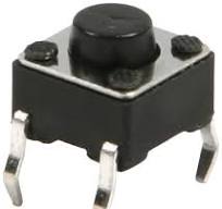Momentary SPST-NO Tact Switch, Size: 6mm x 6mm x 3.5mm