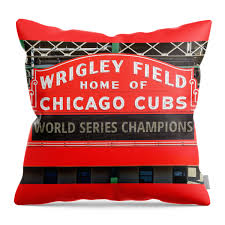 Chicago Cubs World Series Champions Throw Pillow by Lindley Johnson