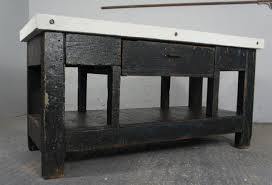 vintage industrial workbench kitchen