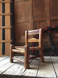 Small Handmade Wood Chair With Woven Seat Childrens Chair Kids Room Decor Kids Chair