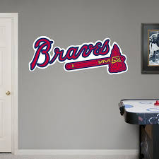 Atlanta Braves Logo Atlanta Braves Mlb Baseball Wall Atlanta Braves Logo Baseball Wall Decal