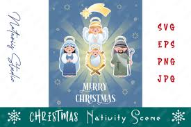 Christmas Nativity Holy Family And Angel Graphic By Natariis Studio Creative Fabrica