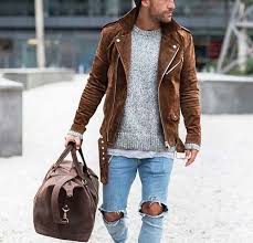 Image Result For Mens Fashion Bag Mens Street Style Mens Clothing Styles Leather Jacket Outfits