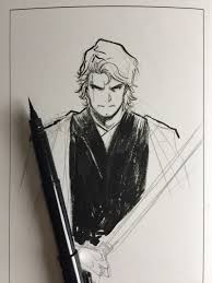 Anakin Skywalker Sketchbook Cover Sketch Wip Star Wars Drawings Star Wars Fan Art Star Wars Characters