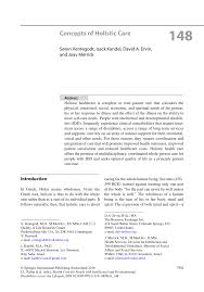Pdf Concepts Of Holistic Care