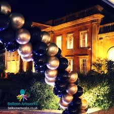 Elegant Black And Gold Balloon Arch Elegant Black And Gold Balloon Arch Colwick Hall Nottingham With Images Black And Gold Balloons Balloon Decorations Balloons