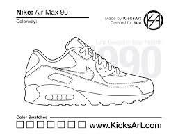 Nike air max coloring pages nike air mag drawing at getdrawings ideas jordan shoes coloring and all other pictures, designs or photos on our website are copyright of their respective owners. Nike Air Max 90 Kicksart Air Max 1 Air Max Nike Air Max