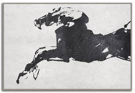 Black And White Horse Painting Original Art Abstract Horse Painting Black White Por Celineziangart Abstract Horse Painting Horse Painting Abstract Horse