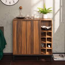 Liquor cabinet liquor cabinet ideas liquor cabinet costco liquor cabinet plans. Manor Park Modern Bar Cabinet With Wine Storage Teak Walmart Com Walmart Com
