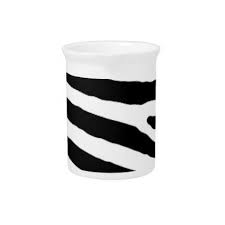 Black And White Pitcher Black And White Zebra Print Animal Print Pitcher Zazzle Com White Zebra Zebra Print Black White