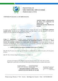 260- PORTARIA DE FISCAL DE CONTRATO ASSISTÊNCIA SOCIAL - MARIA IVONE DE  OLIVEIRA FERREIRA - assin. - Prefeitura Municipal de São Miguel do Guamá |  Gestão 2021-2024