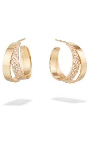 20mm Flawless Double Vanity Hoops Blue Crystal Earrings Sparkly Earrings Big Earrings