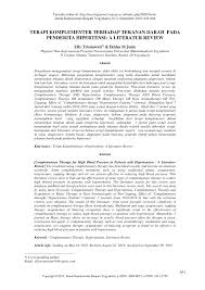 Check spelling or type a new query. Pdf Terapi Komplementer Terhadap Tekanan Darah Pada Penderita Hipertensi A Literatur Review