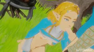 Link Caught Zelda Masturbating and Helps Her Out 