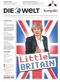 Dün bütün gazetelerimize servis edilen, kendilerinin de kelimesi kelimesi yazdıkları bir habere konu olan gazete. Daily Mail S Theresa May Front Page Could Not Be More Different To Die Welt S Little Britain Huffpost Uk
