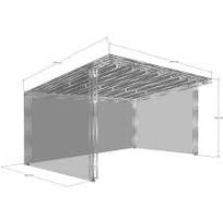 9x6m Portable Event Stage Roof with Canopy & Sides - Sloping Roof