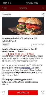 Yemek sepeti kupon indirimlerinden yararlanarak daha ucuz yemek siparişi verebilirsiniz. Yemeksepeti Vodafone 10 Indirim Ilk Siparisinize 10 Kuponu Kuponla