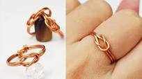 Unisex ring inspired by Square knot (Sailor knot) - How to make handmade  wire jewelry 465