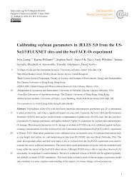 Canada's conservatives called mr amos's behaviour unacceptable and. Pdf Calibrating Soybean Parameters In Jules5 0 From The Us Ne2 3 Fluxnet Sites And The Soyface O Sub 3 Sub Experiment