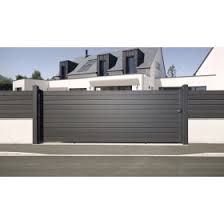 La couleur universelle gris ral 7016 complète le tout ! Portail Coulissant En Aluminium Par Aluclos Couleur Gris Ral 7016 Longueur 3 50 M Portail Coulissant Aluclos Hauteur Et Remplissage 1 685 M Lame Pleine Option Motorisation Portail Sans Support Cremaillere