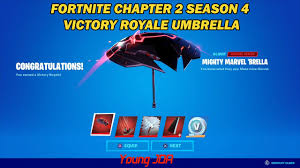 To unlock the season 4 victory umbrella for free, all you have to do is claim your first win in either solo, duos, or squads fortnite: New Fortnite Chapter 2 Season 4 Win Umbrella Victory Royale Umbrella Youtube