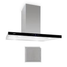 Klarstein Madonna Hotte Ilot 90cm Filtre Recyclage D Air 500 M H Inox