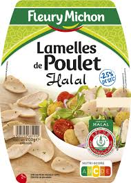 Lamelles De Poulet Halal 25 De Sel Fleury Michon 200 G