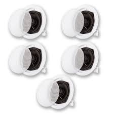 In Ceiling 5 Speaker Set 2 Way Home Theater 1000 Watt White Ceiling Speakers In Wall Speakers Audio
