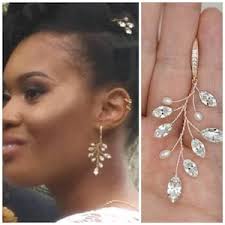 Boho Leaf Vine Dangling Earrings in Silver, Gold, Rose Gold, Champagne,  Bridal Pixie Woodland Earrings