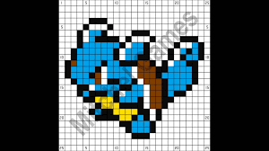 Wartortle Evolucion De Squirtle Pixel Art Pixel Perler Patterns