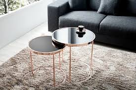 Coffee tables unique marble coffee tables ebay hd wallpaper, source: Designer Coffee Table 2er Set Copper With Glass Zigon Repro Round Ebay