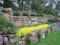 Compare the pros and cons, style, and durability characteristics of seven retaining wall building materials including concrete block, stone veneer, poured concrete, brick, wood, gabion walls, and dry stone walls. Retaining Walls Expand Landscaping Options Sloped Backyard Landscaping Landscaping Retaining Walls Sloped Backyard