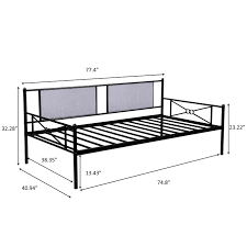 Jurmerry Metal Daybed Frame Modern Bed Sofa Platform Guest Room Stable Steel Slats Bedroom Furniture Easy Assembly Twin Size Bed Buy At The Price Of 160 22 In Aliexpress Com Imall Com